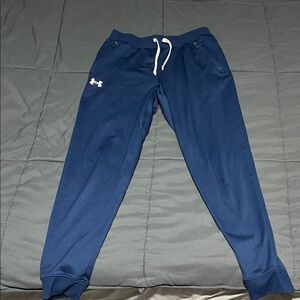 Under Armour Navy Sweatpants with White Accents